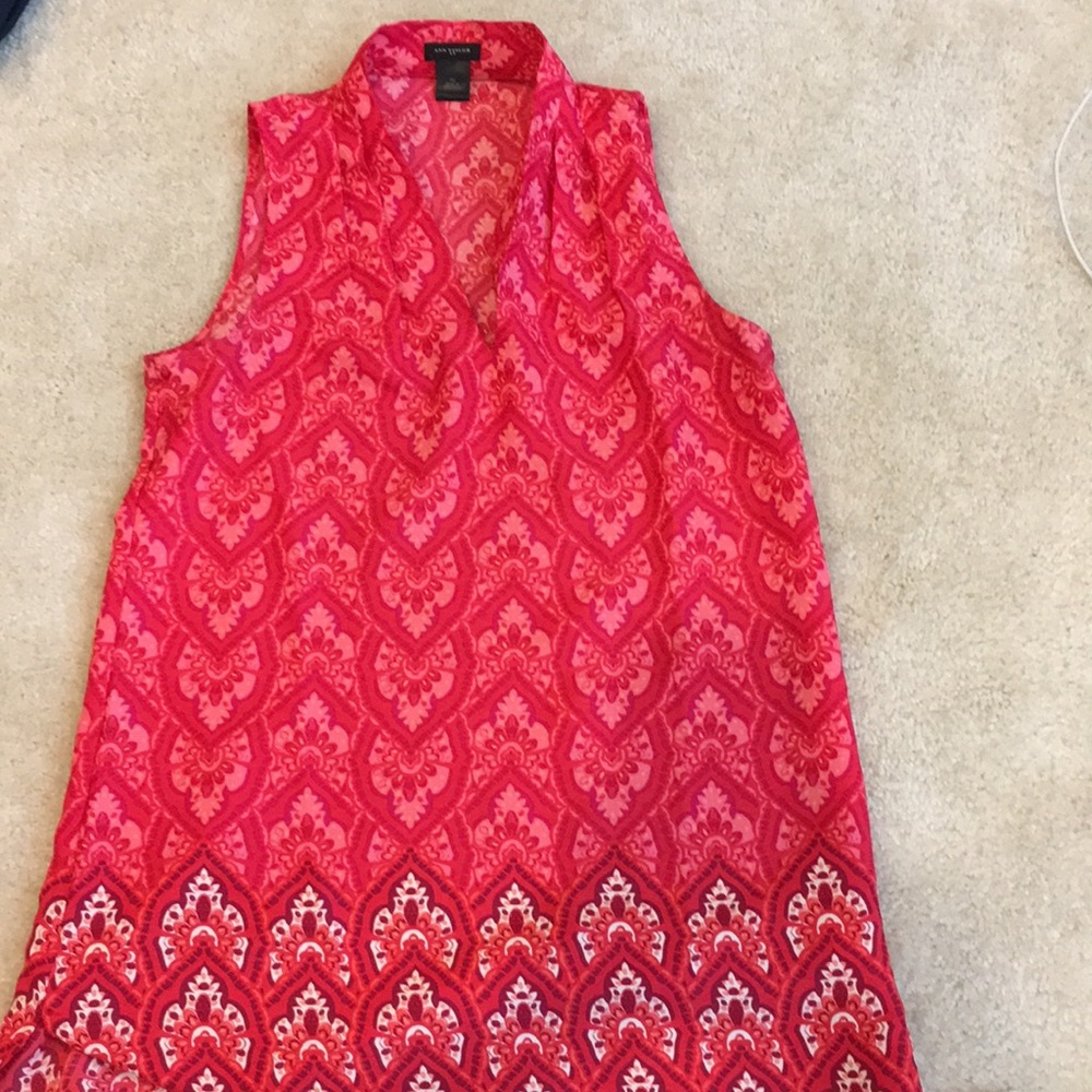 Ann Taylor Pink Patterned Top